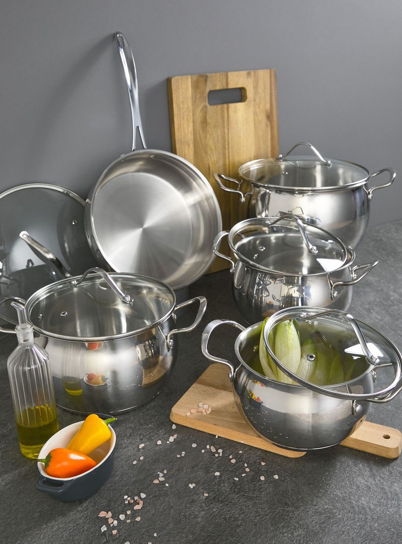 Batería Cocina 10 Piezas Acero-4
