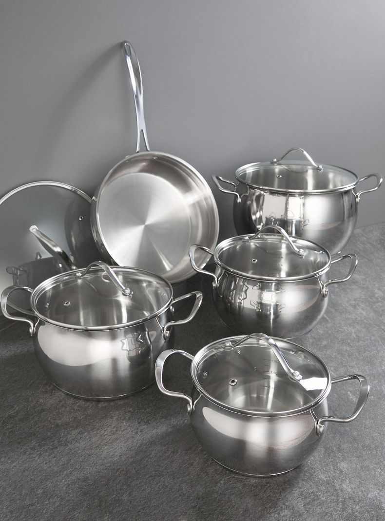 Batería Cocina 10 Piezas Acero-1