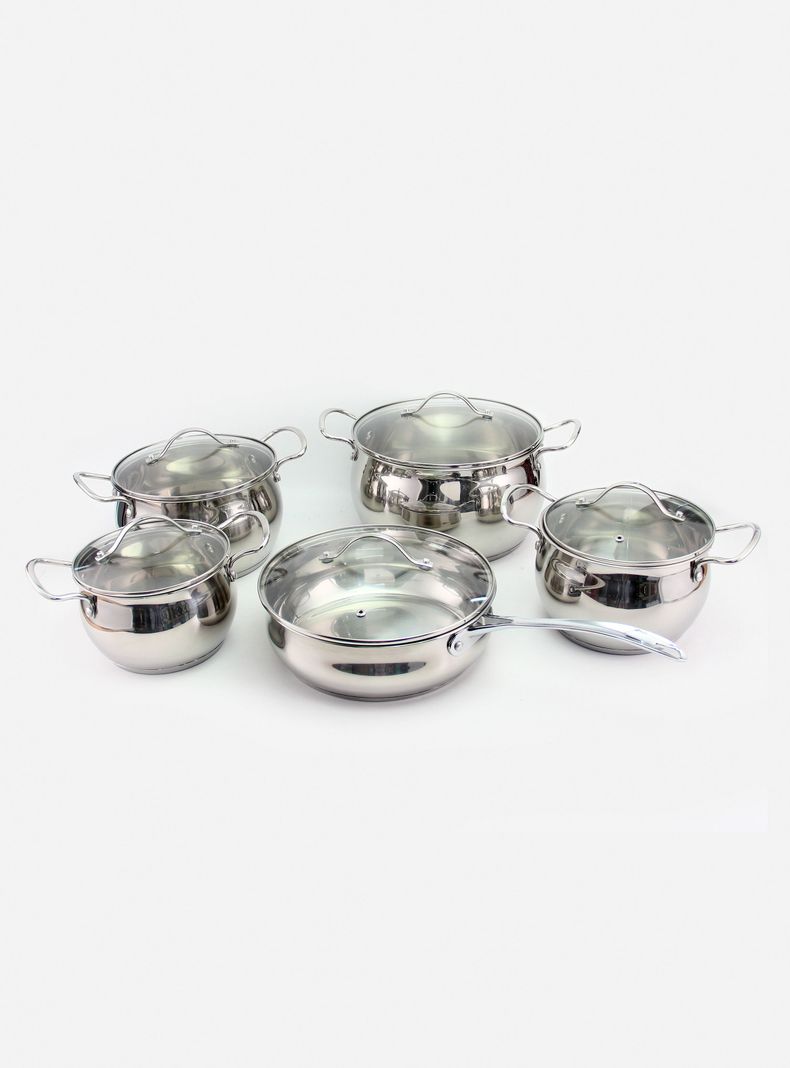 Batería Cocina 10 Piezas Acero-0