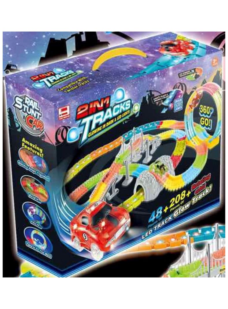 Pista Autos 2 En 1 Glow In The Dark-1