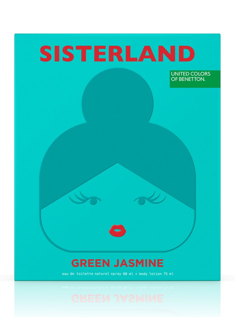Set Perfume Benetton Sisterland Green Jasmine EDT Mujer 80 ml + Body Lotion 75 ml-1