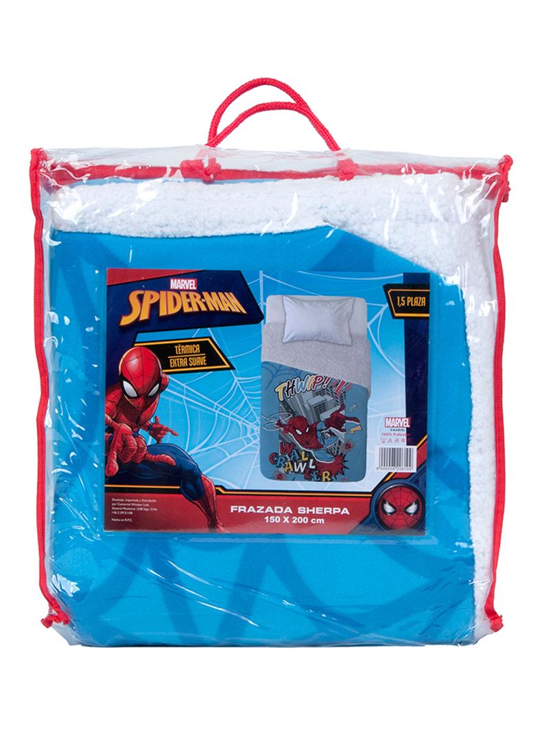 Frazada Sherpa Spider-Man Wall 1.5 Plazas-2