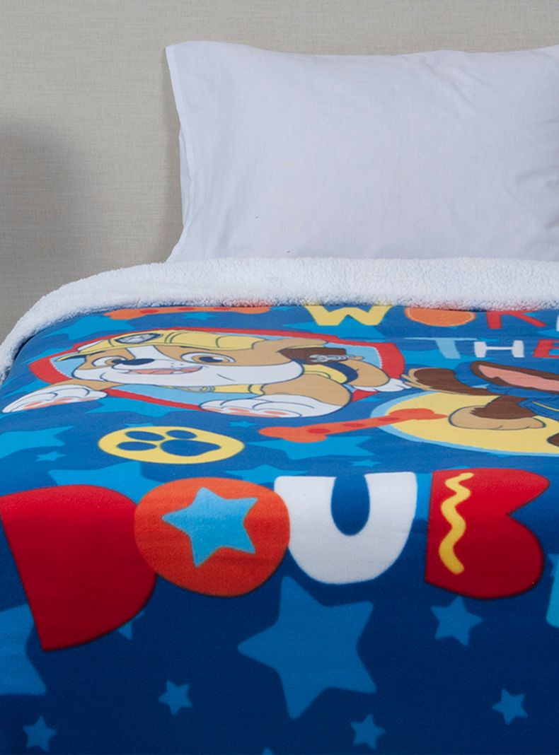 Frazada Polar Sherpa Paw Patrol Team Wo 1.5 Plazas-0