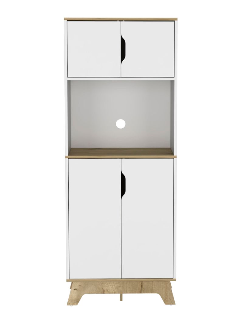Mueble de Microondas Bi Color 4 Puertas-2