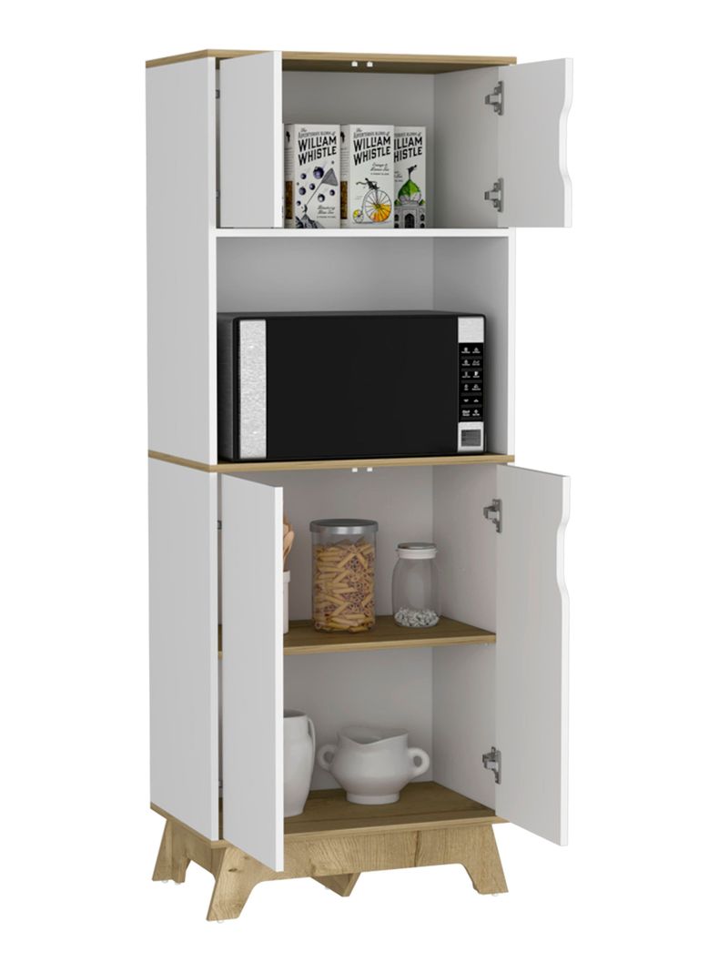 Mueble de Microondas Bi Color 4 Puertas-3