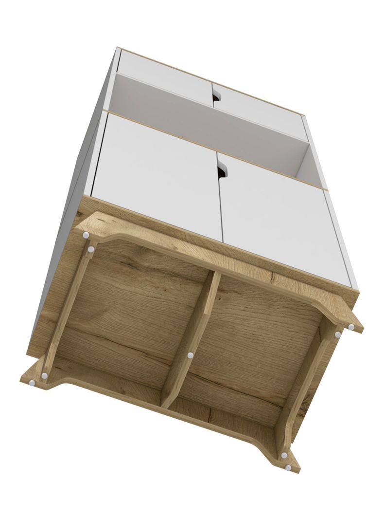 Mueble de Microondas Bi Color 4 Puertas-4