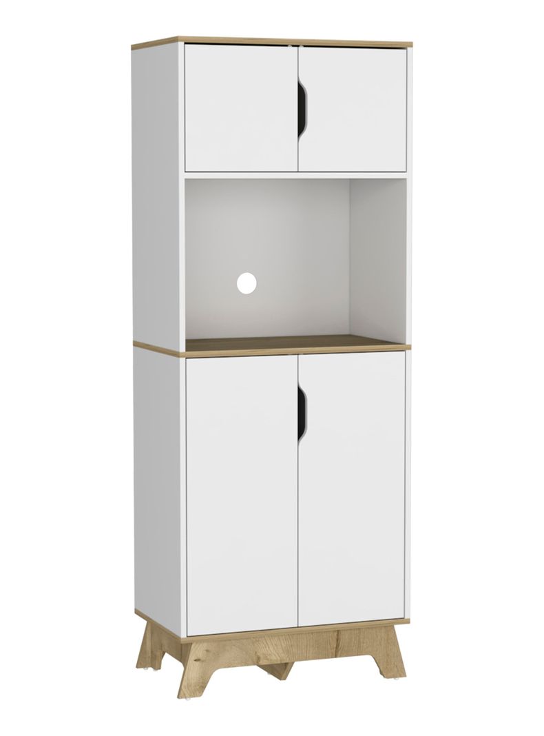 Mueble de Microondas Bi Color 4 Puertas-0
