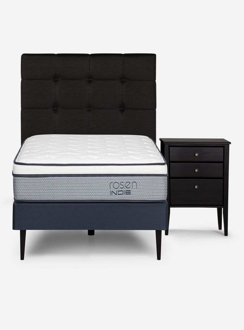 Cama Europea 1 Plaza Indie + Set Muebles Issey-1