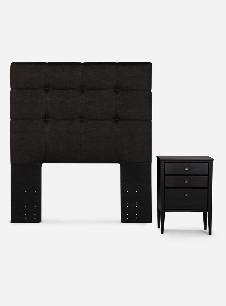 Cama Europea 1 Plaza Indie + Set Muebles Issey-2
