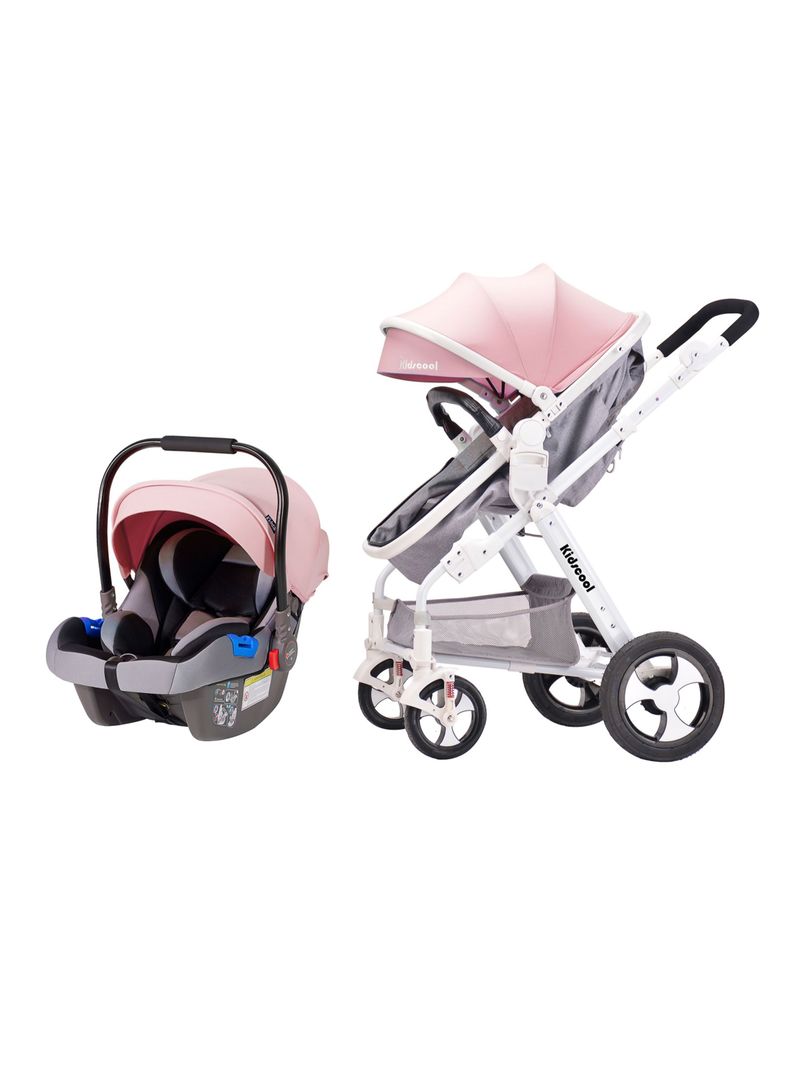 Coche Kidscool Cuna Travel System Rosado-0