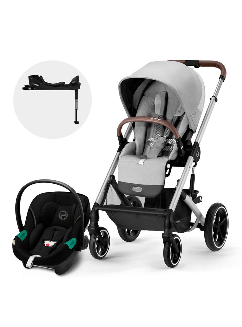 Coche Balios S 3.0 SLV Gris y Silla Aton S2-0