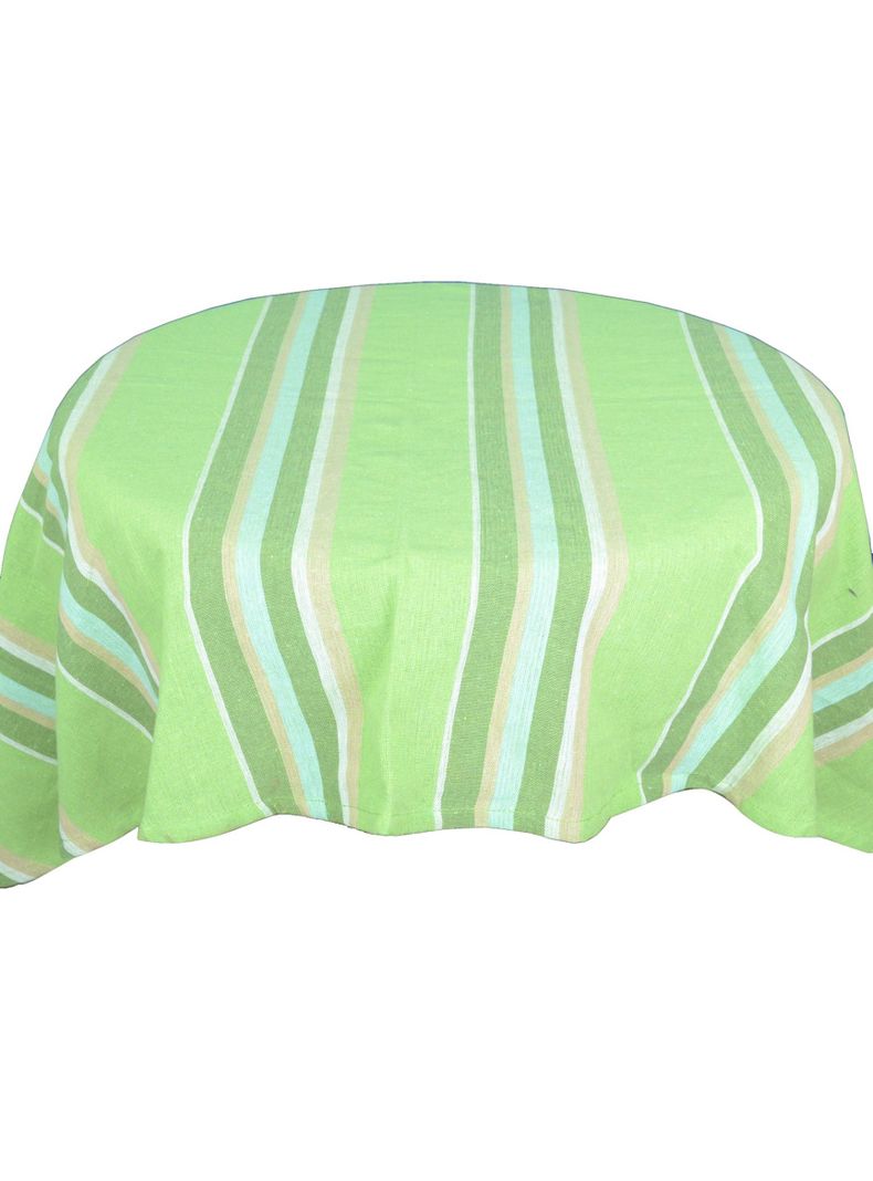 Mantel Kadar Redondo 180 cm Líneas Verdes Kadar-0