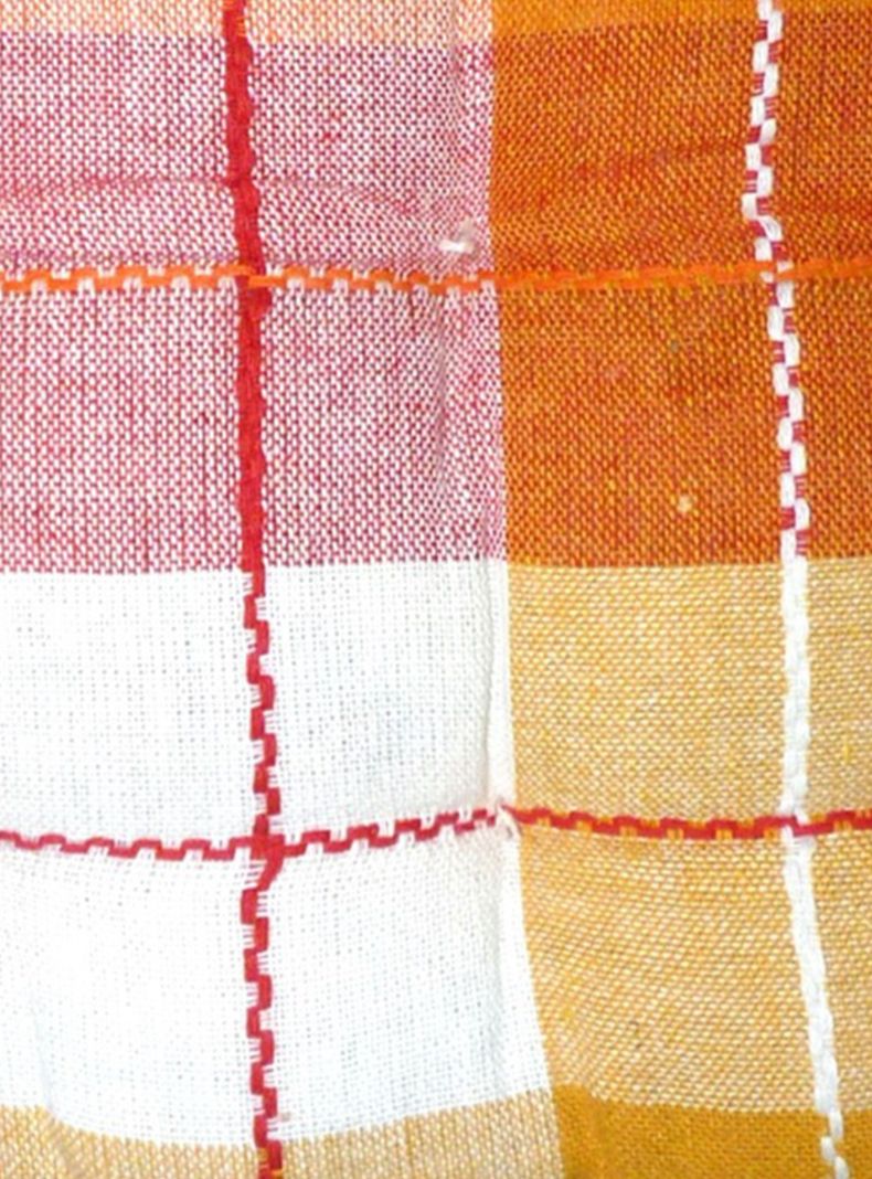 Set Kadar 4 Cojines Cuadros Naranja 40 x 40 cm-1