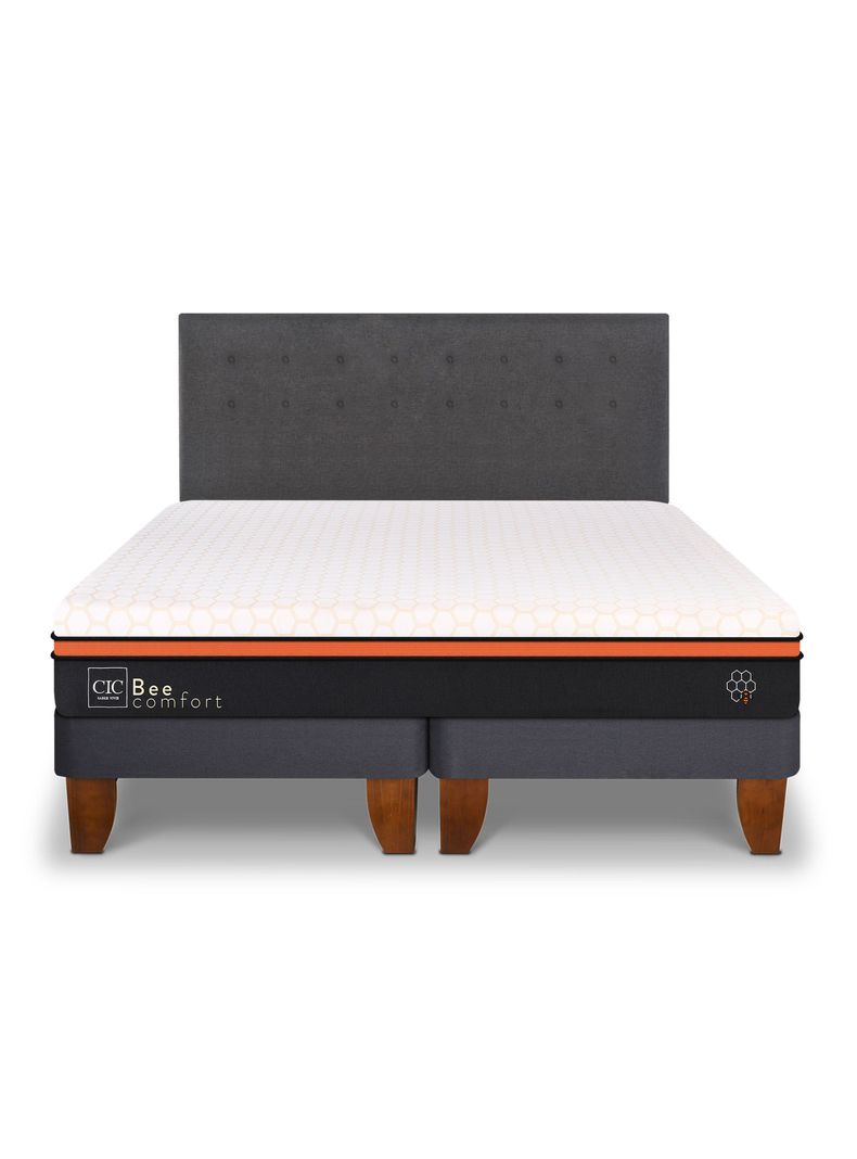 Cama Europea Bee Comfort King + Respaldo Eufrates