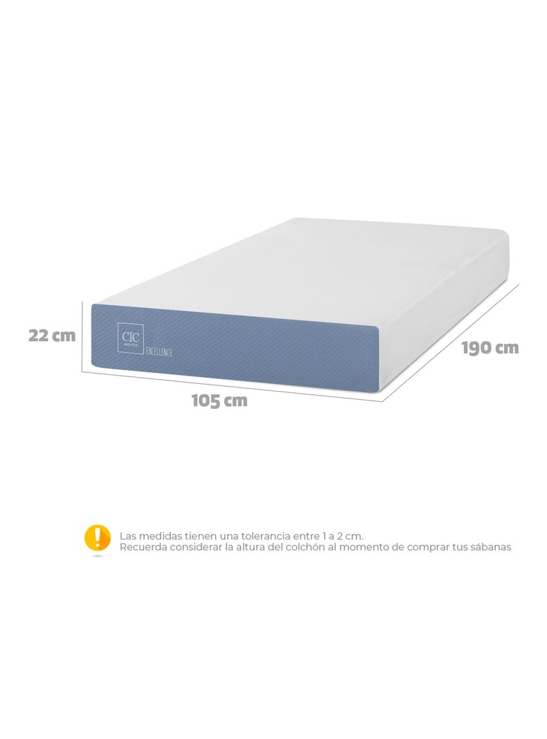 Colchón Excellence 1.5 Plazas x 190 cm + Almohada-1