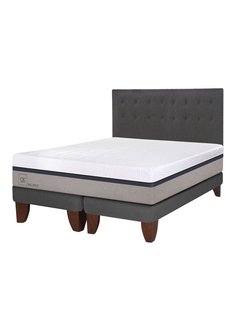 Cama Europea Balance King Base Dividida + Respaldo Eufrates-0
