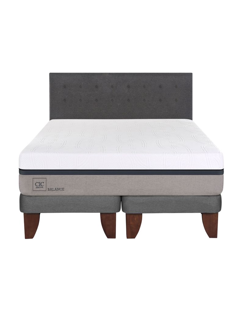 Cama Europea Balance King Base Dividida + Respaldo Eufrates-1
