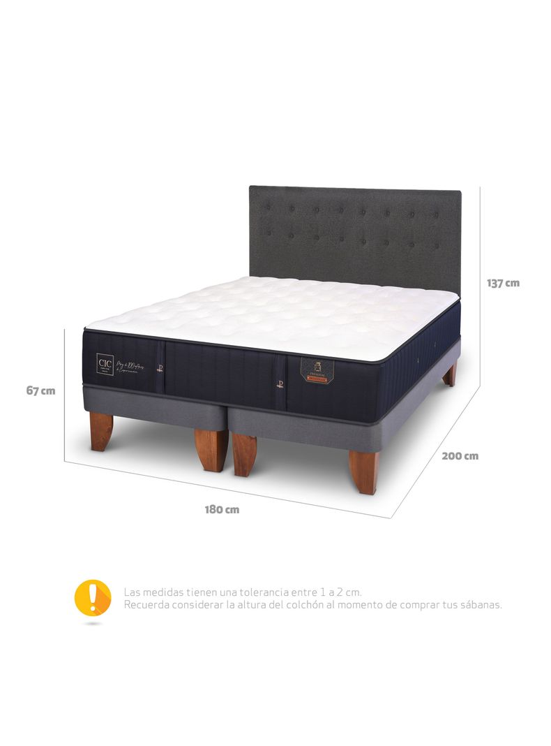 Cama Europea Premium King + Respaldo Eufrates-1