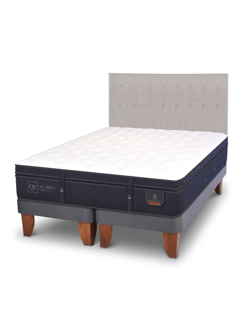 Cama Europea Super Premium King + Respaldo Tigris-0