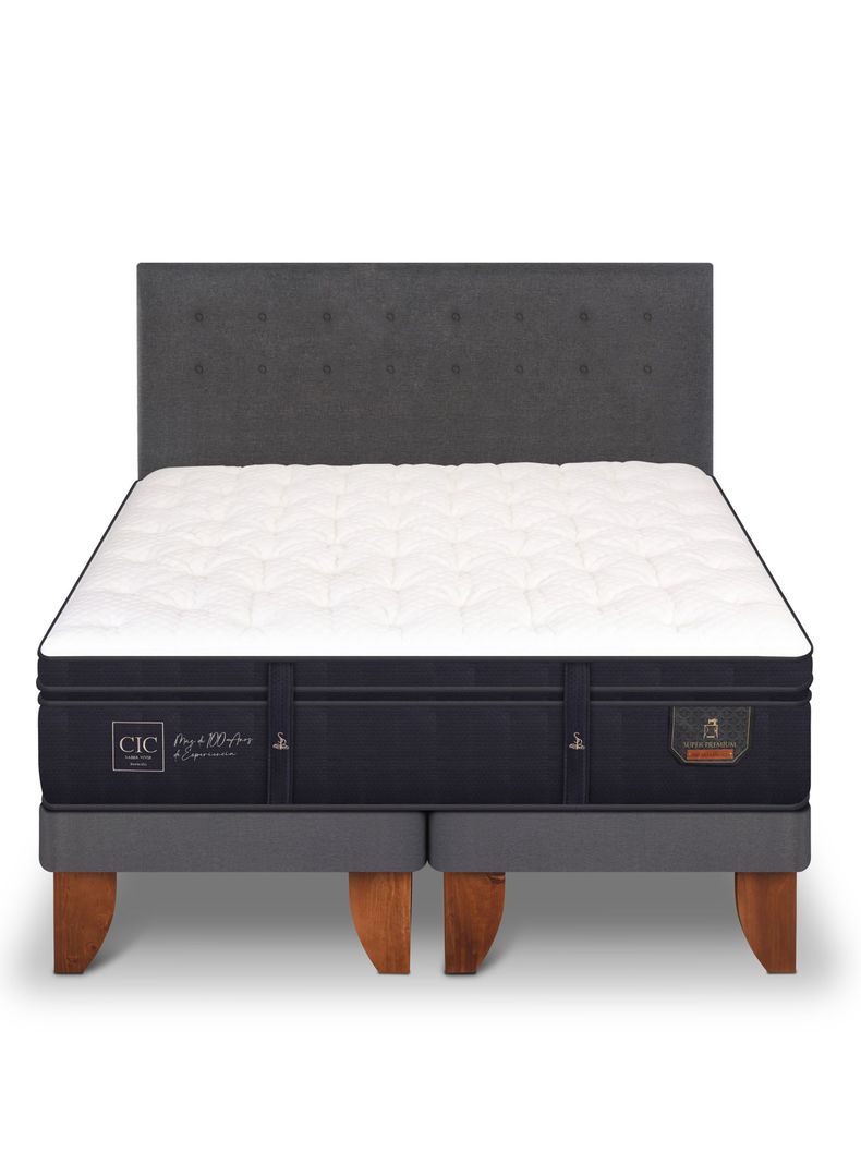 Cama Europea Super Premium King + Respaldo Eufrates-2