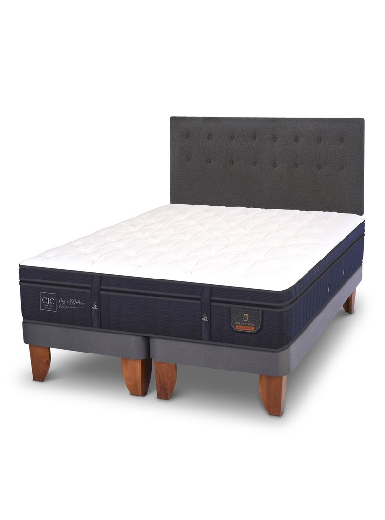 Cama Europea Super Premium King + Respaldo Eufrates-0