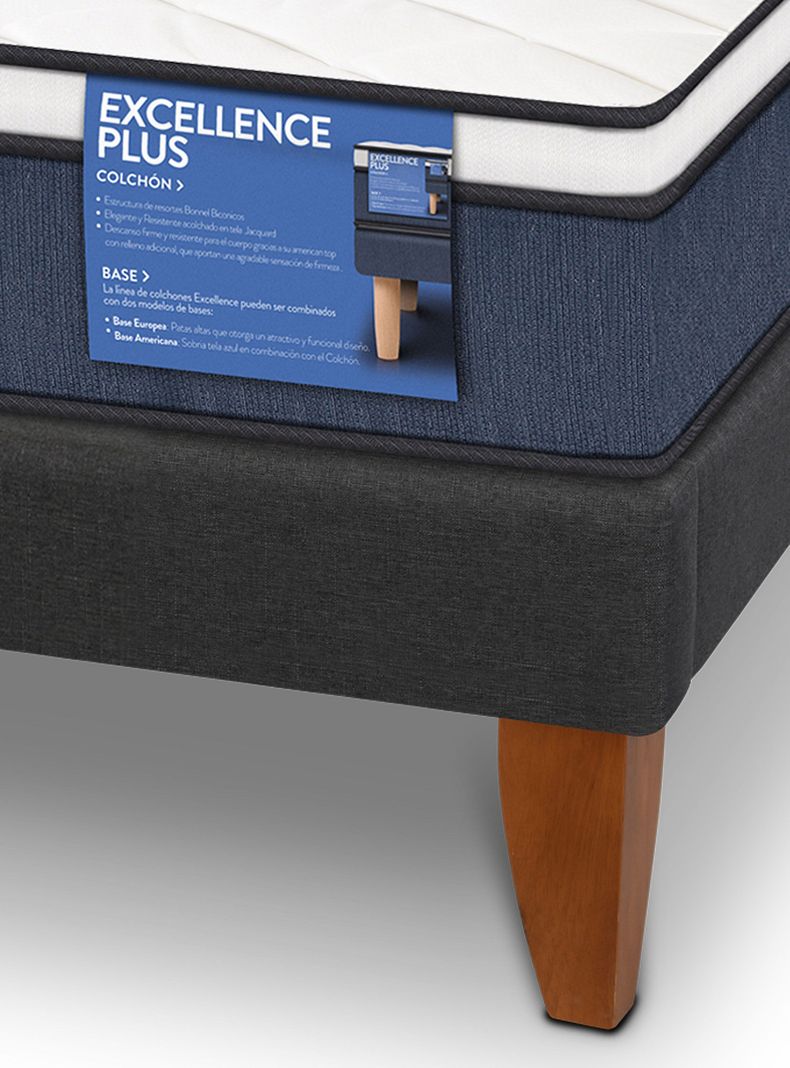 Cama Europea Curve Excellence Plus 1.5 Plazas N-3