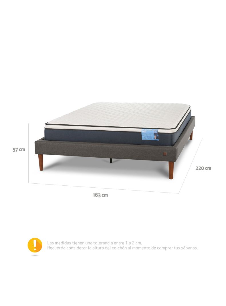 Cama Europea Curve Excellence Plus 2 Plazas N-1