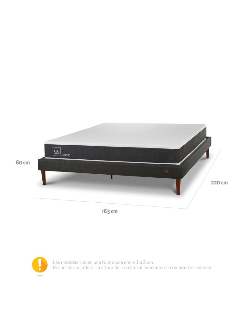 Cama Europea Curve New Ortopedic 2 Plazas-1