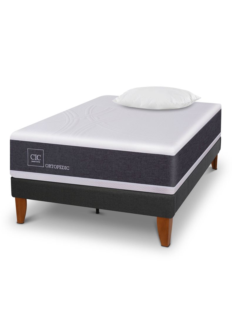 Cama Europea Curve New Ortopedic 1.5 Plazas + Almohada-0