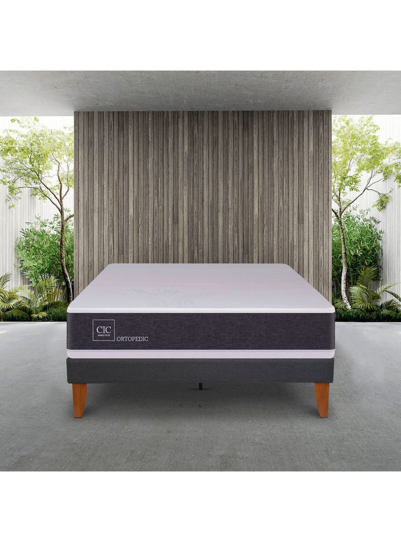 Cama Europea Curve New Ortopedic 1.5 Plazas + Almohada-4
