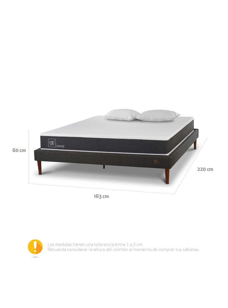 Cama Europea Curve New Ortopedic 2 Plazas Almohada-1