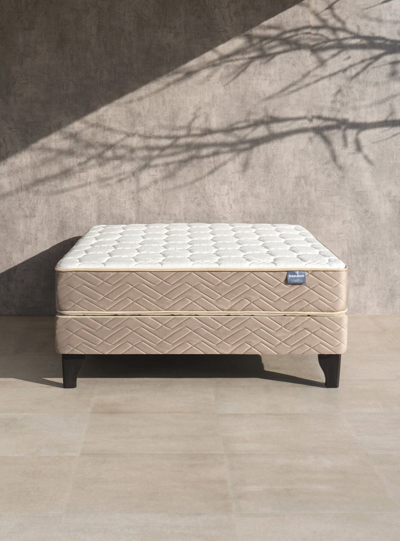 Cama Europea Bamboo 1 Plaza + Textil-4