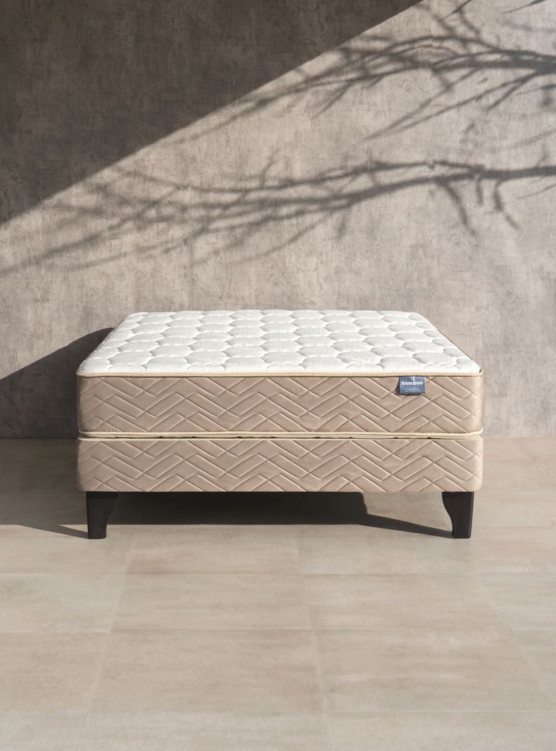 Cama Europea Bamboo 1.5 Plazas + Textil-4
