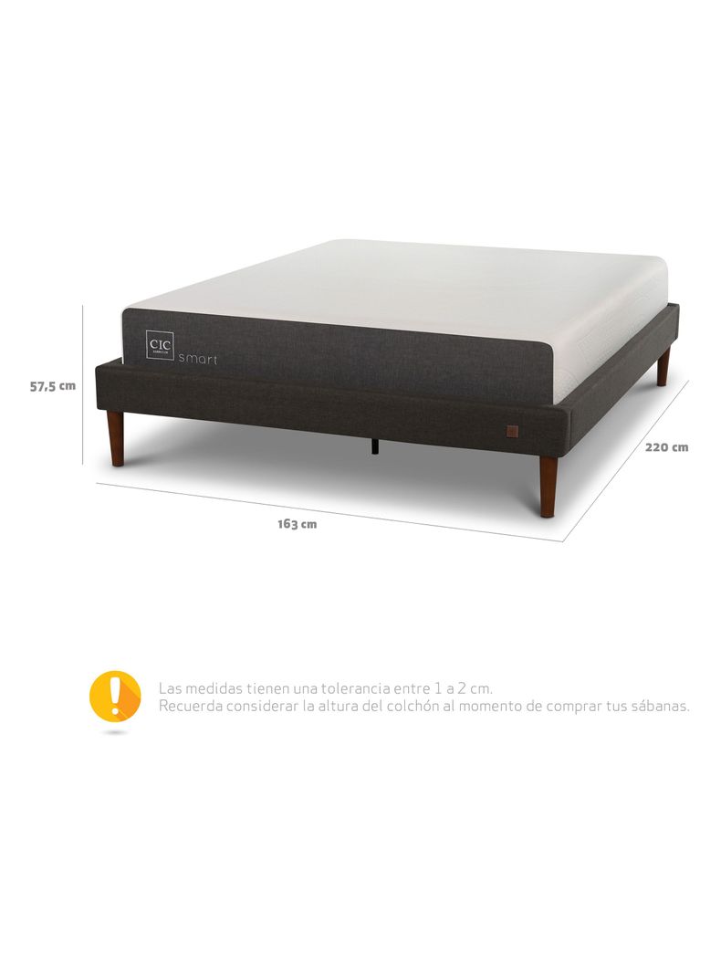 Cama Europea Curve Smart 2 Plazas-1
