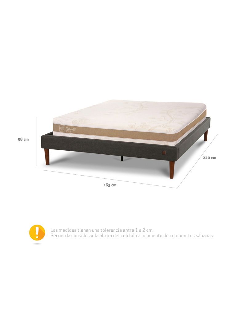 Cama Europea Curve Rilassati Infinity 2 Plazas-1