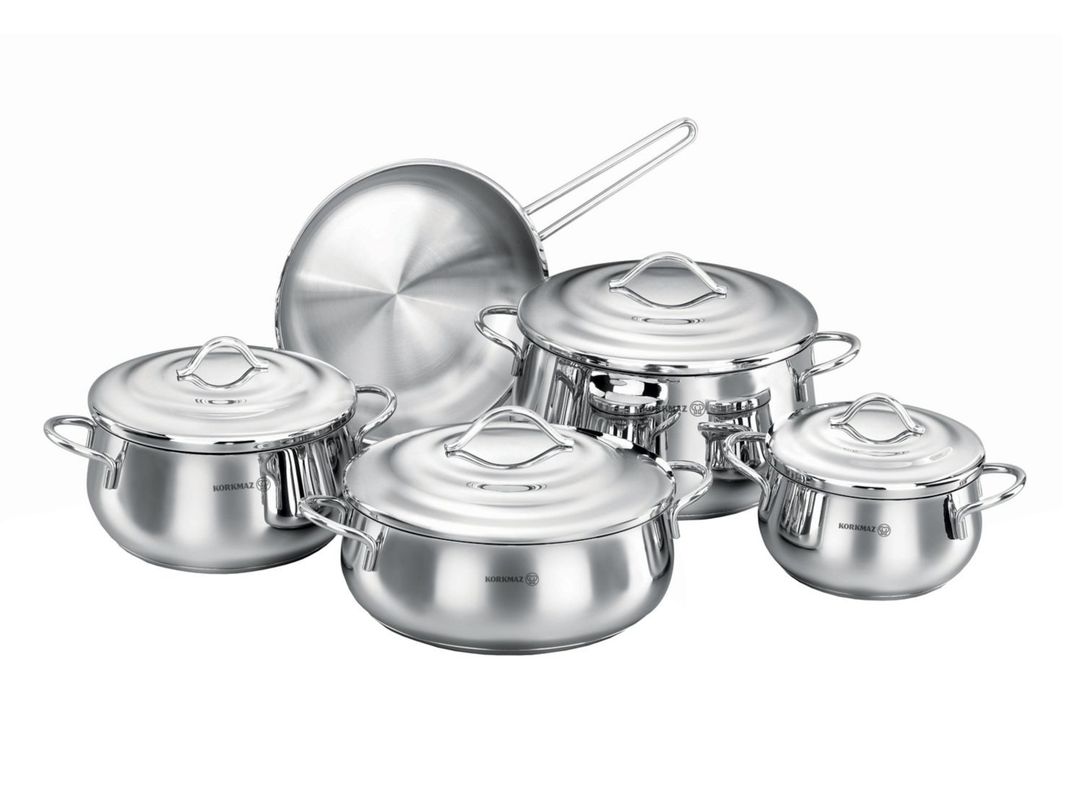 Bateria de Cocina Acero Inoxidable 9 Piezas Gala