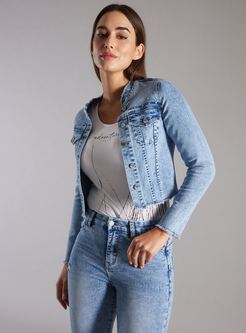 Chaqueta Denim Corta