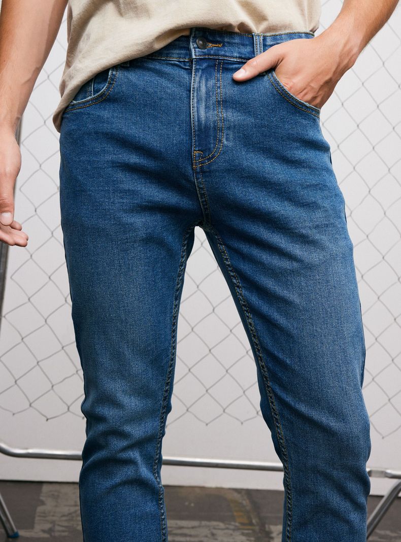 Jeans Cinco Bolsillos Skinny 1 Lavado-2