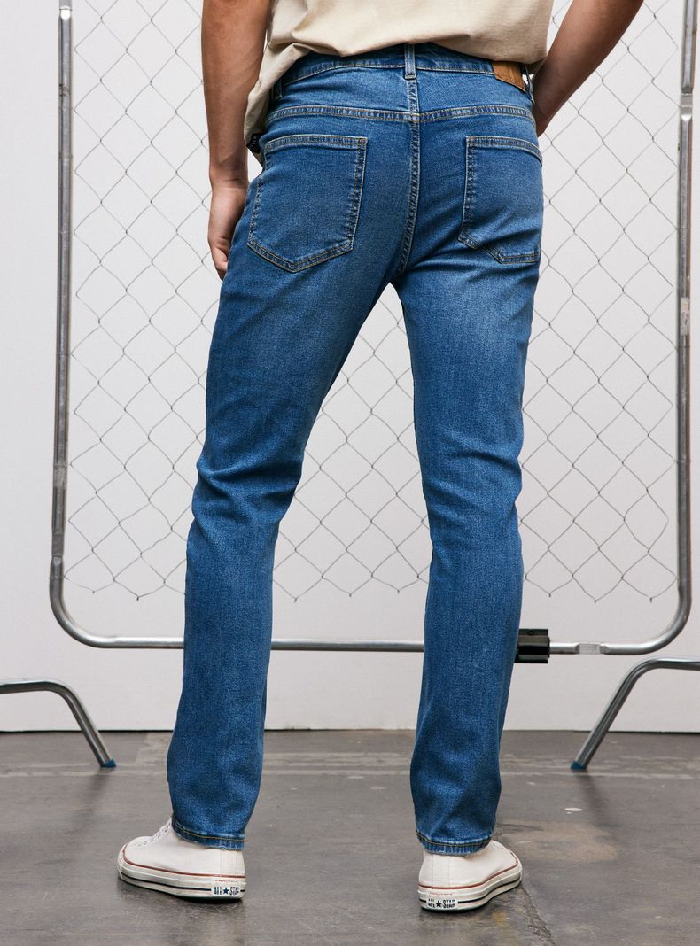 Jeans Cinco Bolsillos Skinny 1 Lavado-1