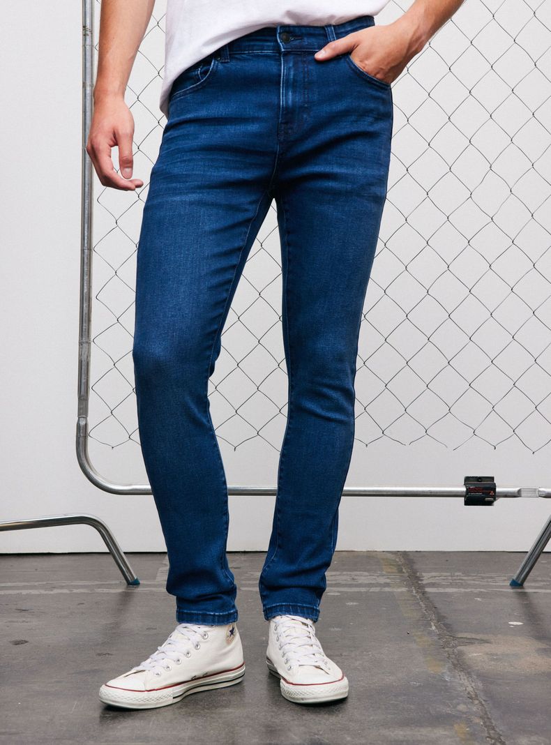 Jeans Cinco Bolsillos Super Skinny 1 Azul Oscuro-0