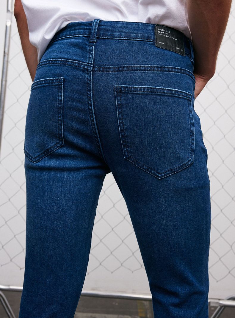 Jeans Cinco Bolsillos Super Skinny 1 Azul Oscuro-3