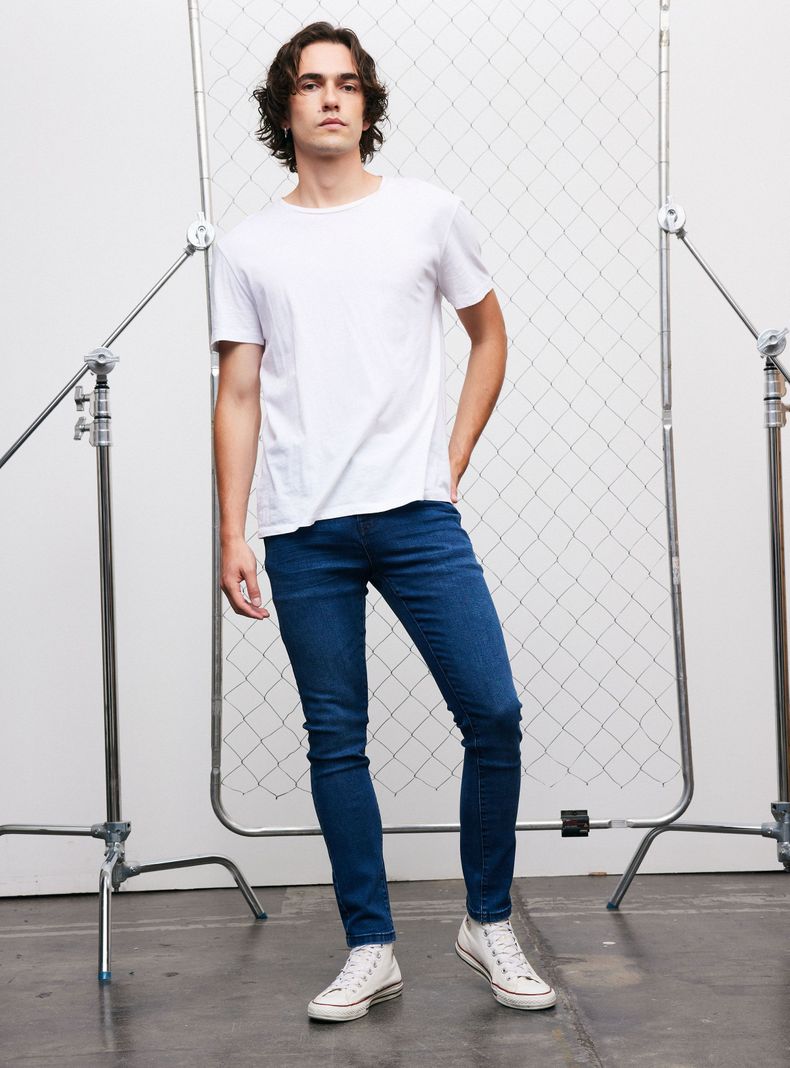 Jeans Cinco Bolsillos Super Skinny 1 Azul Oscuro-4