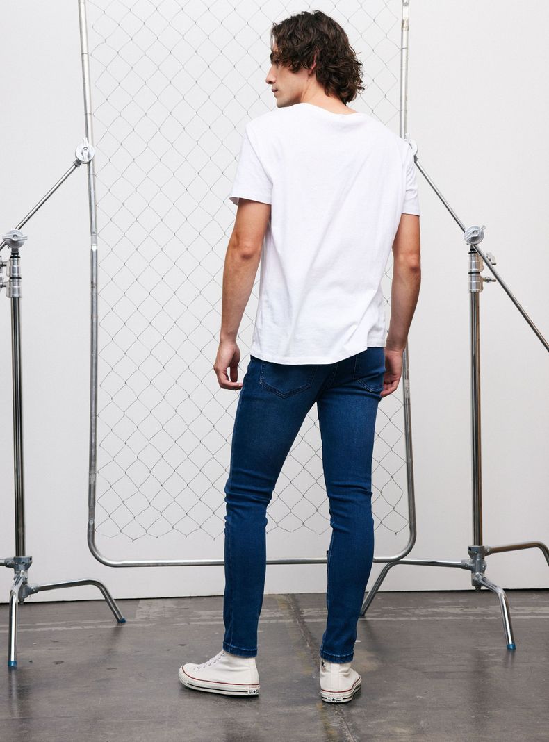 Jeans Cinco Bolsillos Super Skinny 1 Azul Oscuro-5