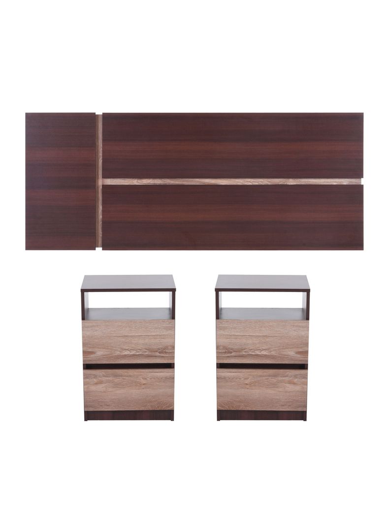 Set de 2 Veladores + 1 Respaldo 2 Plazas Enio