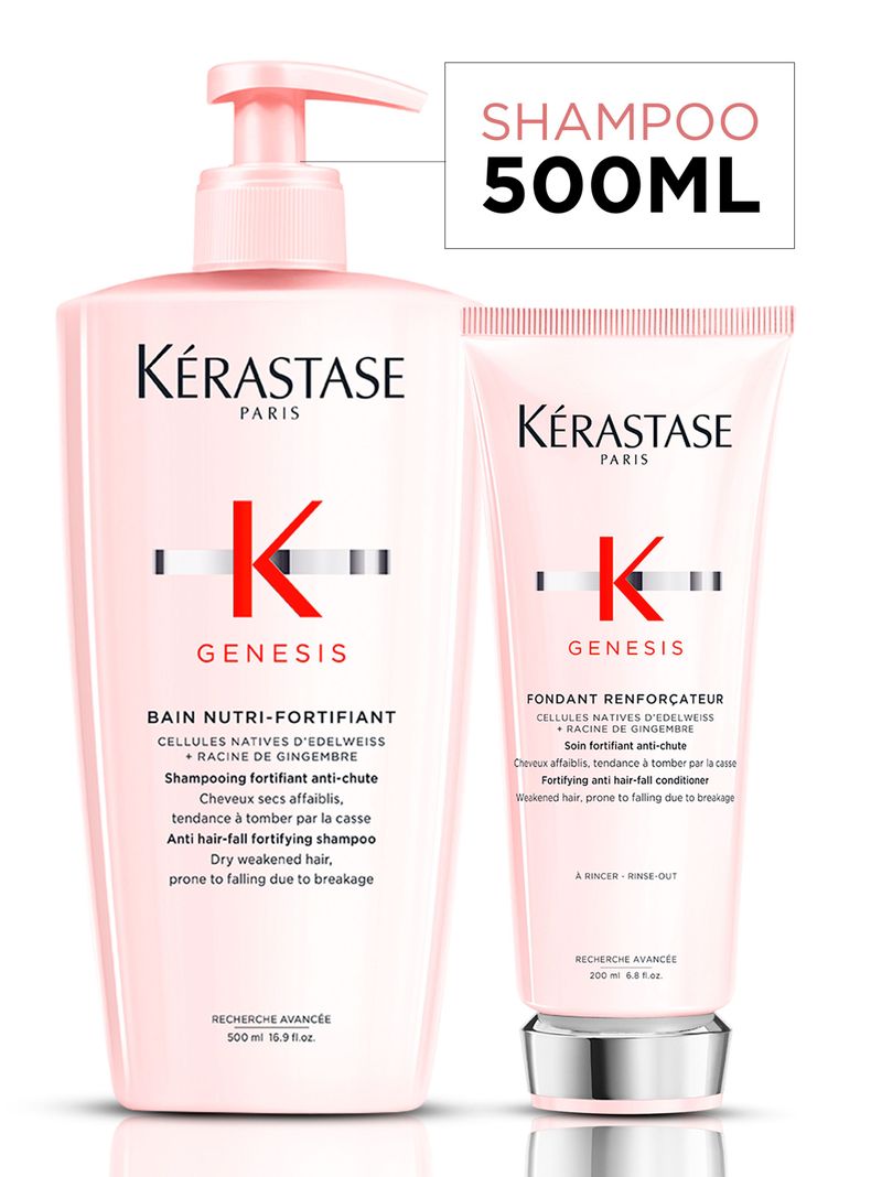 Set Nutritivo Anti Caída Genesis Shampoo Bain Nutri-Fortifiant 500 ml + Acondicionador 200 ml