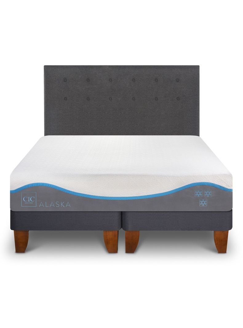 Cama Europea Alaska King + Set Muebles Tigris
