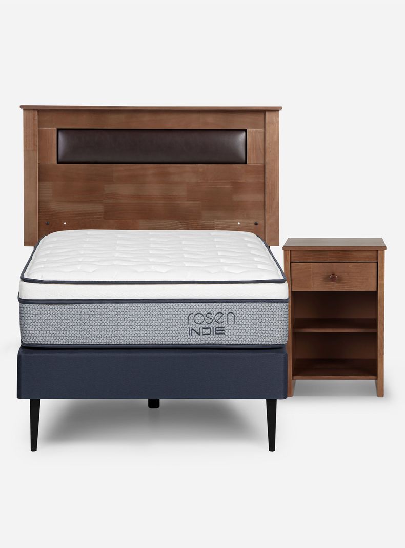 Cama Europea Indie 1 Plaza + Set Muebles Ferrara-1