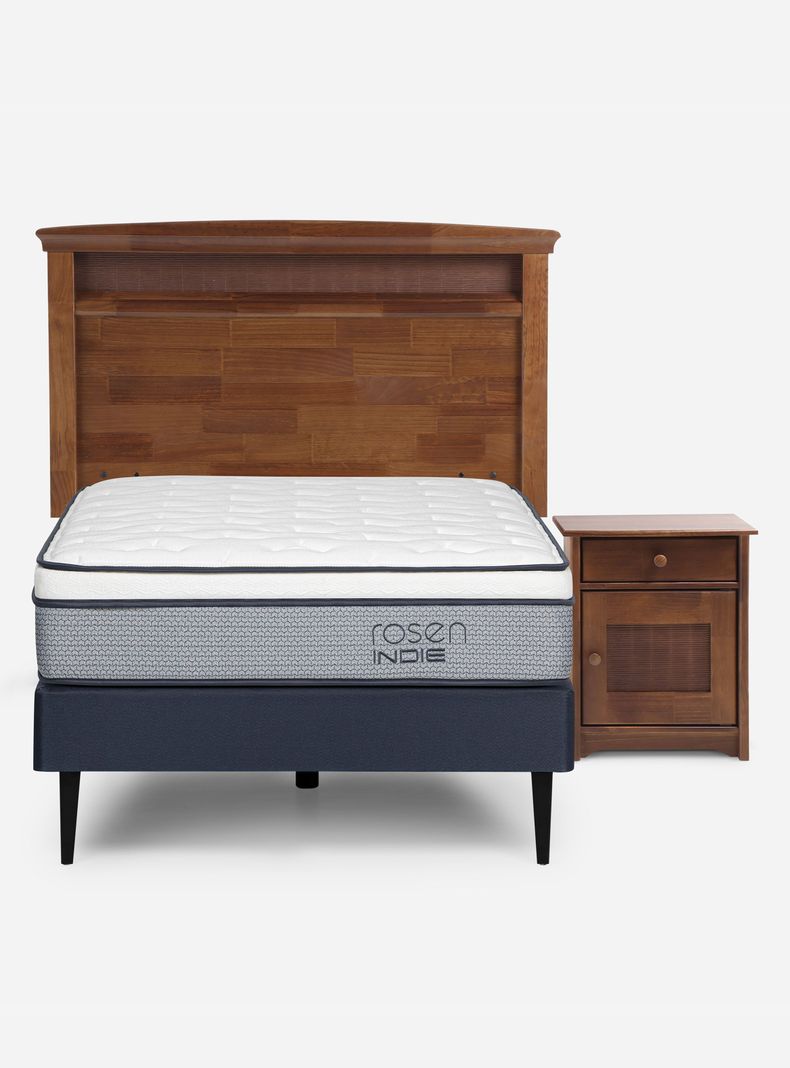 Cama Europea Indie 1 Plaza + Set Muebles Veneto-1