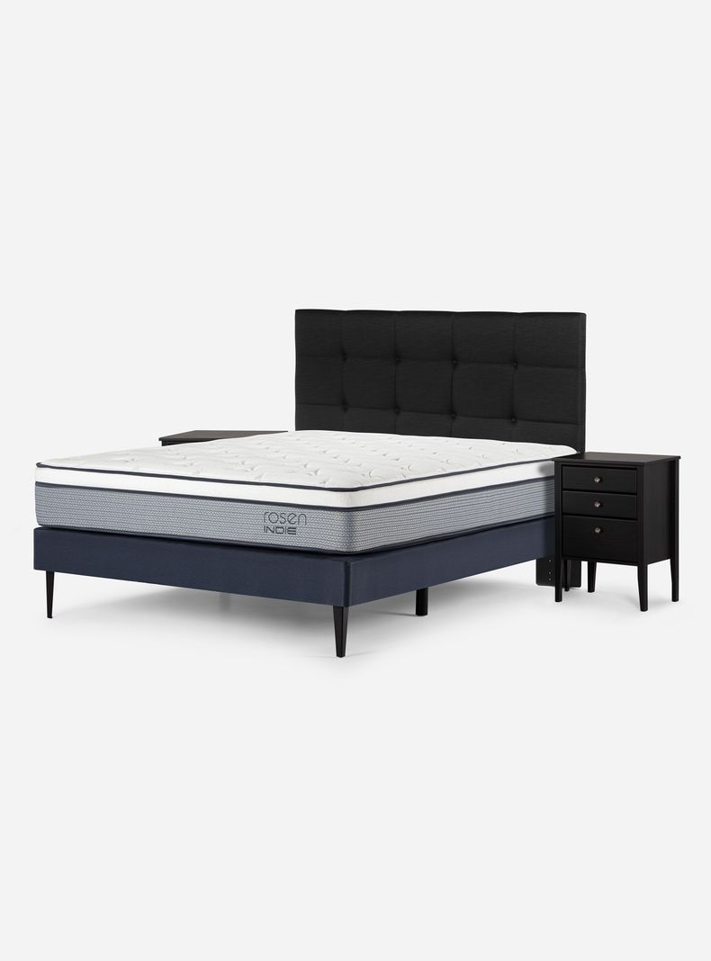 Cama Europea Indie 2 Plazas + Set de Muebles Issey