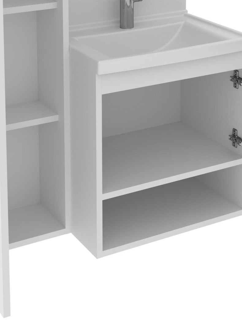 Mueble Baño Aéreo Lavamanos y Espejo 2 Puertas-3